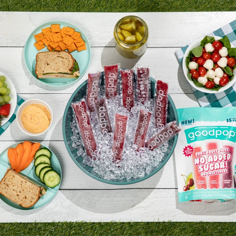 GoodPop 100% Fruit Juice Pops No Sugar Added Non-GMO 15ct