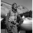 thumbnail image 2 of A Tuskegee Fighter Pilot Poses With His P-51D Mustang History (24 x 36), 2 of 2