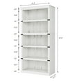 thumbnail image 5 of 5 Tier Bookcase, Farmhouse Book Shelf with Storage Open Display Bookshelves, 67.4" H x 31.4" W x 12.7" D Wooden 5 Shelf Book Case for Home Office, Living Room, 5 of 7
