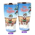 thumbnail image 2 of Merry Christmas Woofmas Xmas Noel Siberian Husky Elf Candy Cane Snow 30oz Stainless Steel Tumbler Insulated Cup with Lid Husky Dog Lover Gifts - 13017, 2 of 5