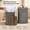 Square&galvanized, variant on Farmhouse Accent Side Table with Rustic Storage Ottoman and Round Wood Lid, Galvanized Metal End Table, Coffee or Cocktail Table, Nesting Set of Two