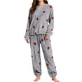 thumbnail image 5 of BILIKEYU Women's Winter Thickened Fleece Warm Two Piece Set Sleepwear, Fuzzy Pajama Pants, Fleece Pajamas Women, Two Piece Outfits, 5 of 6
