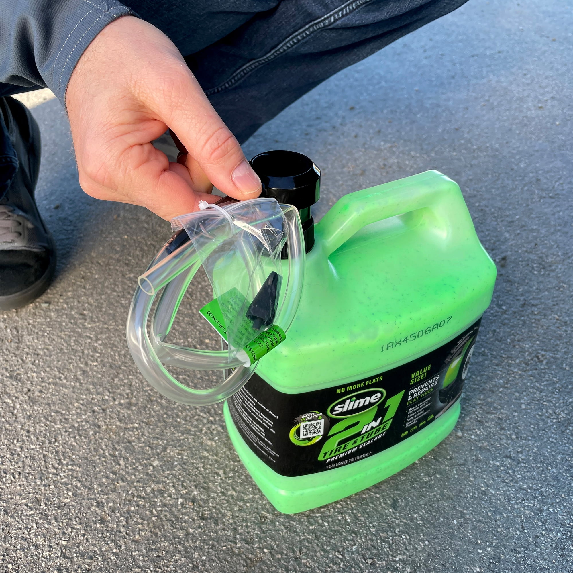 (2 pack) Slime 2-in-1 Tire and Tube Sealant, 1 Gallon - 10195