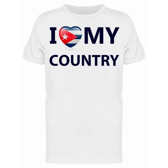 Heart With Cuban Flag Tee Men's -Image by Shutterstock