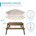 thumbnail image 5 of Best Choice Products Kids 3-in-1 Outdoor Convertible Activity Sand & Water Picnic Table w/ Umbrella - Walnut/Beige, 5 of 8