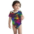 thumbnail image 2 of Yiaed Bright Universe Print Infant Climbing Short Sleeve Onesie One-Piece Baby Bodysuit Clothes 0-12 Months -9M, 2 of 6