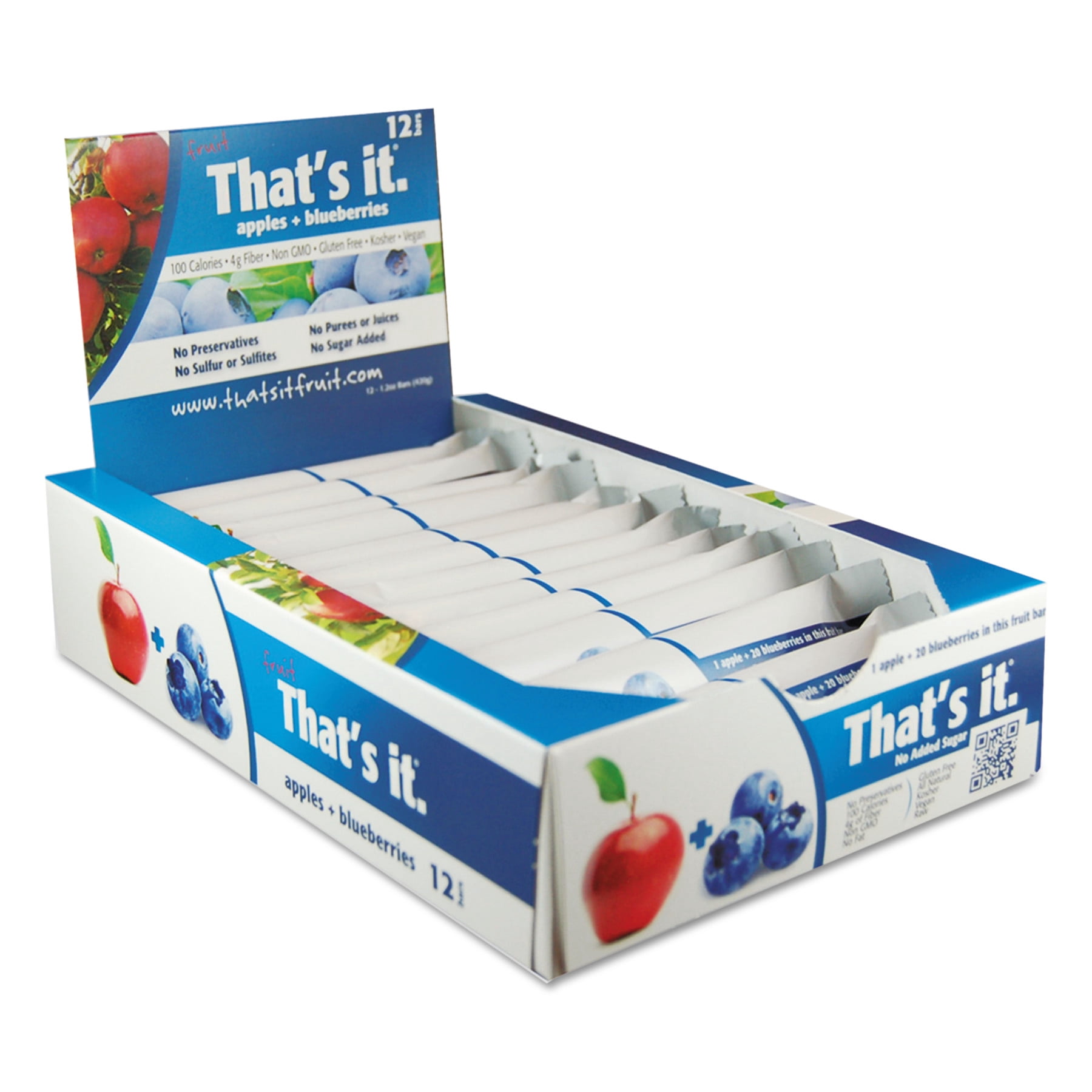 That???s it. Nutrition Bar, Apple & Blueberry, 1.2 oz Bar, 12/Box