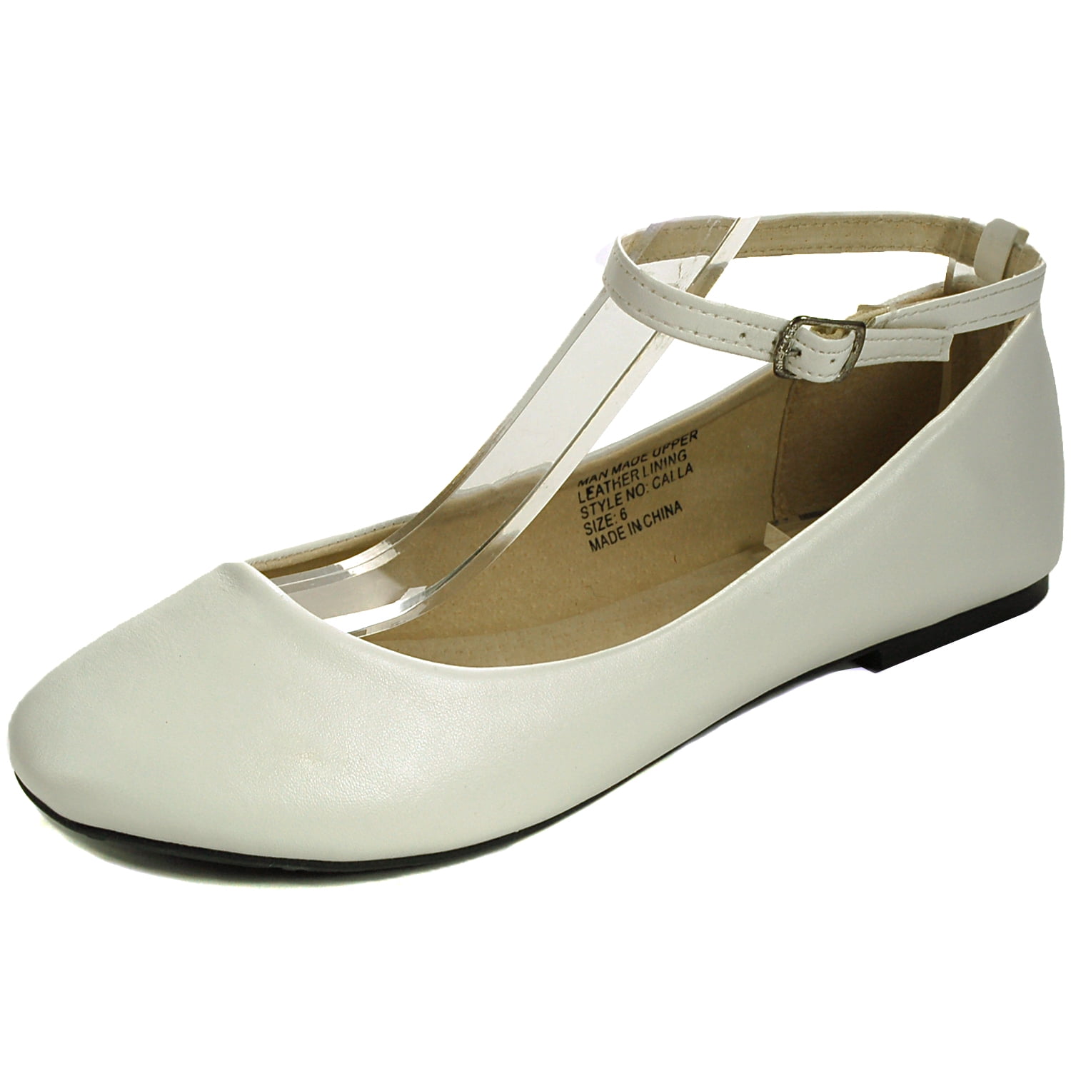 white ballet flat shoes