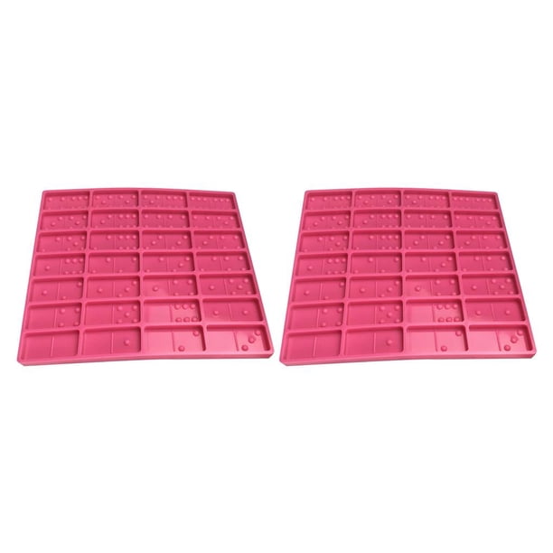Naiovety Molde de dominó resistente a la corrosión, molde de silicona de fundición, buena temperatura, antiadherente, piezas creativas para rosa roja 02 2piezas