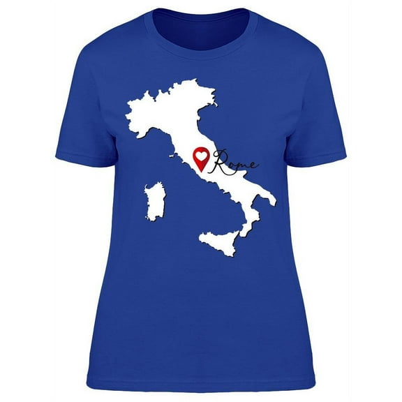 Design Of Italy Map T-Shirt Women -Image by Shutterstock, Female XX-Large
