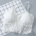 thumbnail image 2 of vigerkar Lace Bralette for Women Sexy Bralette V Neck Camisoles Y2k Tank Going Out Slim Cami Crop Top (White, XL), 2 of 3