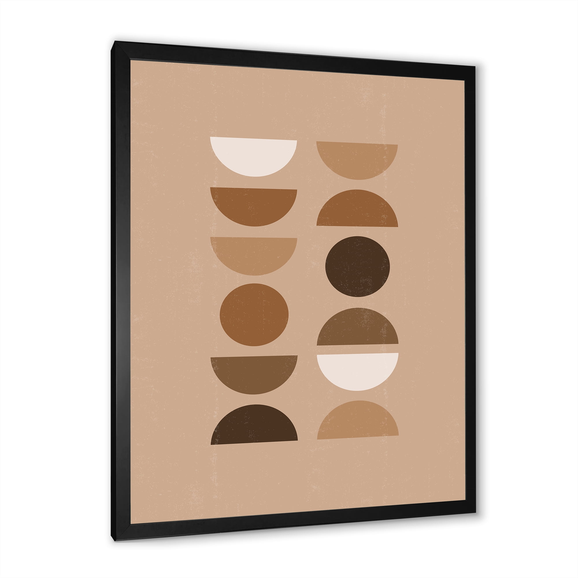 Designart 'Abstract Moon and Sun Geometric Print II' Modern Framed Art Print