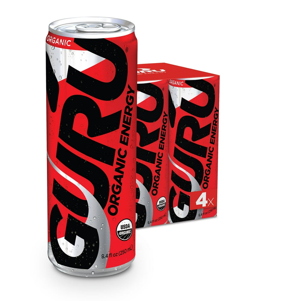 Guru Organic Energy Drink, Original, 8 Fl Oz, 4 Count