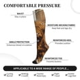 thumbnail image 3 of Lsque Cow With Butterflies Lilies Pattern Sport Compression Socks for Men & Women 15-20 mmHg Knee High Nurse Pregnant Running Medical and Travel Athletic, 3 of 6