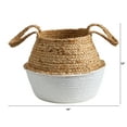 thumbnail image 2 of Nearly Natural Decorative 14" Boho Chic Handmade Cotton/Jute Basket Planter, 2 of 5