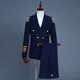thumbnail image 4 of Uniforme de capitán de aerolínea para hombre, disfraz de piloto para el día de la carrera de Halloween, conjunto de traje de trabajo de oficial de la marina, chaqueta y pantalones de 2 piezas, 4 of 5