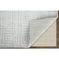 thumbnail image 4 of Feizy Redford Transitional Solid, White/Silver, 3'6" x 5'6" Accent Rug Sheen Handmade Casual Geometric Floor Rug for Living room Bedroom, 4 of 8