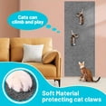 thumbnail image 4 of Ouxumoll Cat Scratch Furniture Protector, Cat Couch Protector, DIY Climbing Cat Scratcher Couch Protector, Wear-Resistant and Scratch Resistant, Grey, 15.75" X 39.37", 4 of 8
