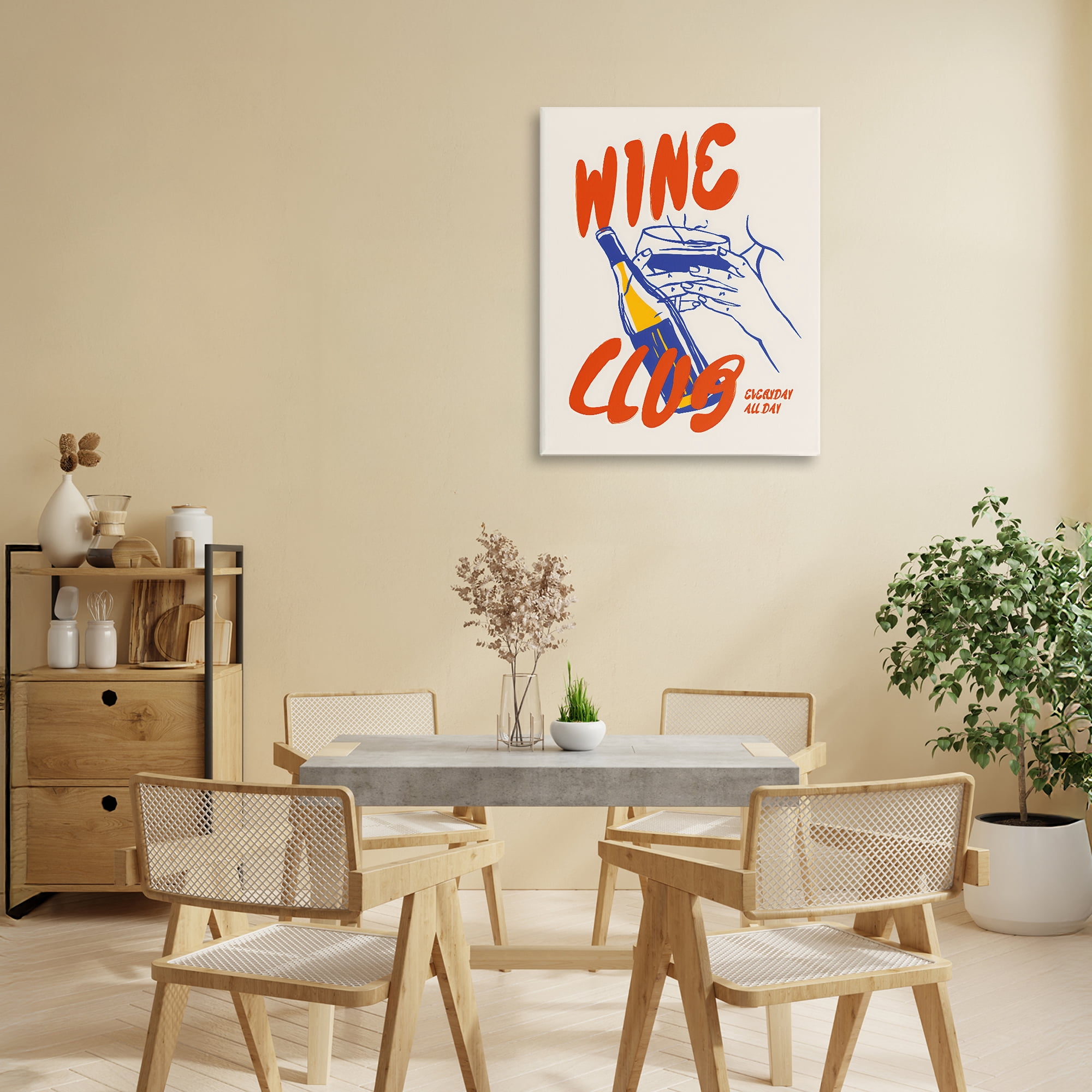 Stupell Industries Wine Club Every Day Canvas Wall Art, design by The Prints Vibe