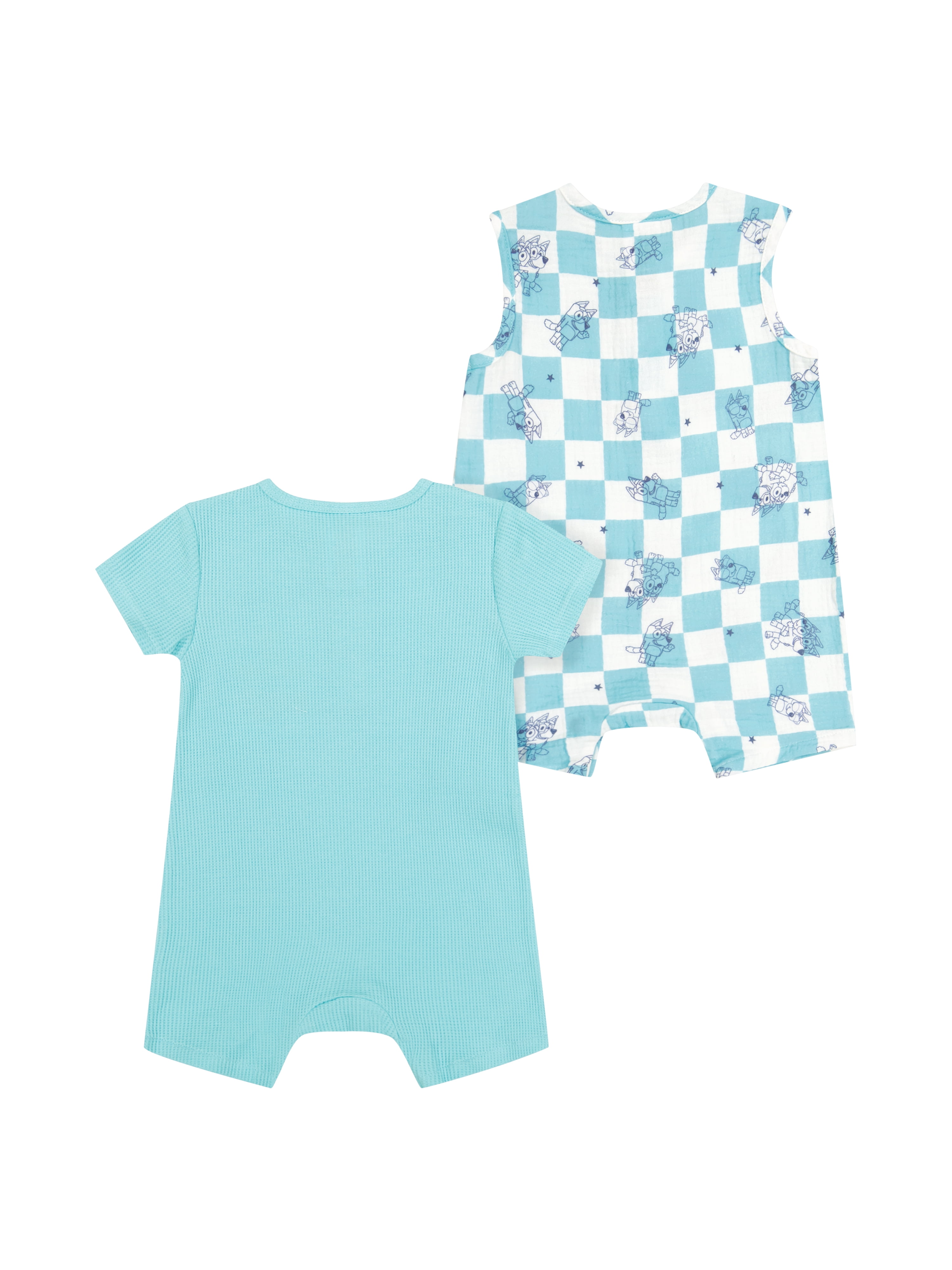 Bluey Baby Boy 2 Pack Rompers, Sizes 0/3 Months-24 Months