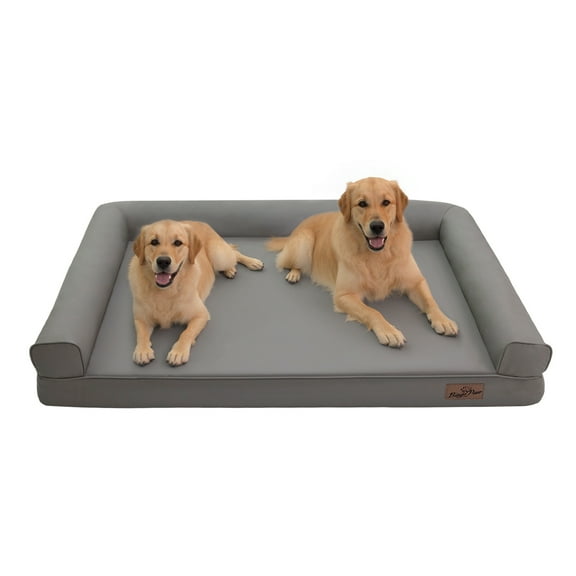BingoPaw Dog Sofa Bed with Microfiber Leather Cover Couch Bed for Small Medium Large Jumbo Dogs