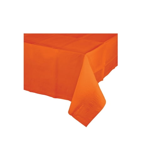 

54 x 108 Plastic Tablecover Sunkissed Orange Pack of 12