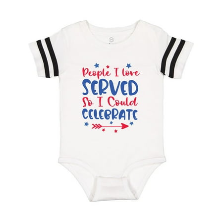 

Inktastic Memorial Day People I Loved Served So I Could Celebrate Gift Baby Boy or Baby Girl Bodysuit
