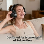 Noise Canceling Headphones, Wireless Bluetooth Headphones with Clear Mic, Comfort Fit, Deep Bass Over Ear Headphones Foldable for Travel Home Office Sport