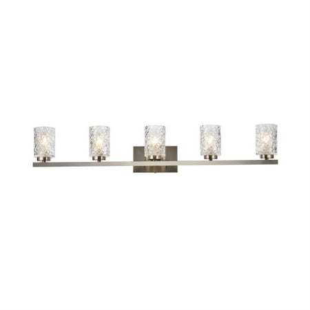 

Cassie 5 lights bath sconce in satin nickel with clear shade