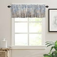 thumbnail image 2 of Blue Brown Forest Kitchen Valances for Windows 60x18 Inch Kitchen Curtains Valances Rod Pocket Modern Oil Painting Art Bathroom Window Valances for Window Treatment Decor, 2 of 6