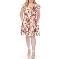 thumbnail image 1 of White Mark Robe Empire à Col en V pour Femme Grande Taille, 1 of 6