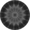 thumbnail image 1 of Ahgly Company Machine Washable Indoor Round Transitional Charcoal Black Area Rugs, 6' Round, 1 of 7