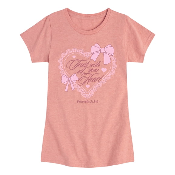 Instant Message - Trust With All Your Heart Fitted Short Sleeve Graphic T-Shirt