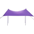 thumbnail image 2 of Gymax 10x9 FT Portable Beach Canopy Tent Shelter w/ Sand Anchor Carry Bag Purple, 2 of 9