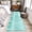 Turquoise, variant on Round Area Rug 4 Ft, Blue Washable Non-Slip Circle Carpet for Living Room/Bedroom, Modern Abstract Art Ombre Striped Low-Profile Crawling Mats Collection Rugs for Indoor