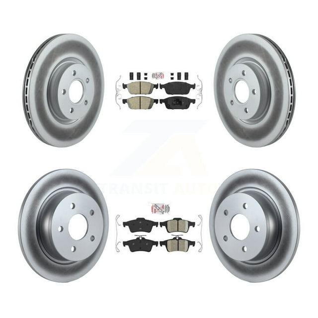 Transit Auto Front Rear Ceramic Pads and Coated Disc Brake Rotors Kit for Car Ford Escape Connect KGA-102452