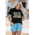 thumbnail image 4 of POGLIP T-Shirt à Manches Courtes Noir pour Femmes "When Life Gives You Lemons", 4 of 6