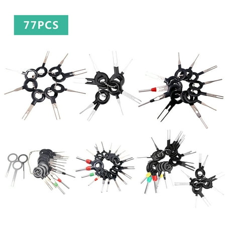 

Virmaxy Discoumt 77Pcs Set Pin Ejector Wire Kit Extractor Auto Terminal Removal Connector