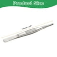 thumbnail image 2 of Uxcell Stainless Steel Tweezers 5.5 Inch Long Straight Serrated Tip Tweezers Multi Purpose Kitchen Tongs for Cooking Gardening Repairing Craft, Silver, 2 of 7