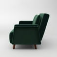 thumbnail image 4 of Artdeco Home - Boston & Cypress Convertible Futon Chair Velvet Green Velvet,Pine Medium Multi-Position,Pillows Included Twin 6 in, 4 of 5