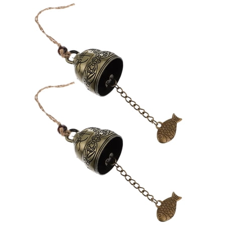 MERRYHAPY 2Pcs Bell Shape Metal Wind Chimes for Garden 9.04x1.57x1.57 In