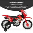 thumbnail image 5 of Best Choice Products 6V Kids Electric Battery Powered Ride On Motorcycle w/ Training Wheels, Lights, Music - Red, 5 of 9