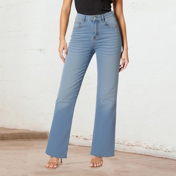WILLBEST Jeans Mujer Pantalones Vaqueros de Barril para Mujer, de Tiro Medio, Estampados, Hasta El Tobillo, Cómodos, de Corte Boyfriend, Informales, Elásticos Chica
