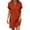 Red, variant on TSADFHJI Jean Skirts for Women Mini Women's Solid V Neck Pullover Dress Casual Comfort with Button Detail Xl Red
