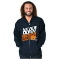 thumbnail image 5 of Football Helmet Never Down Never Out Zip Hoodie Sweatshirt Men Brisco Brands S, 5 of 6