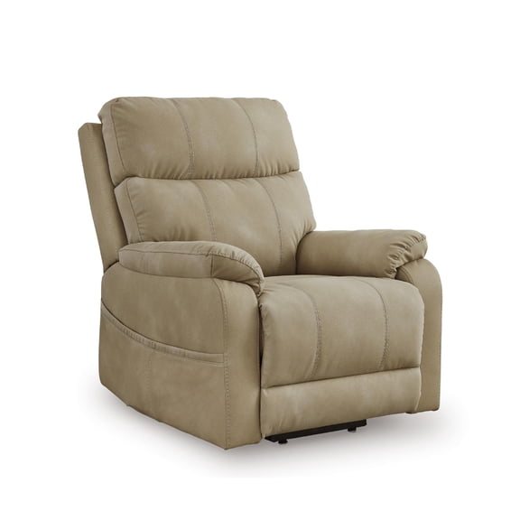 Signature Design by Ashley Next-Gen Durapella Beige Power Lift Recliner