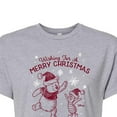 thumbnail image 3 of Disney Winnie The Pooh - Wishing For A Merry Christmas - Juniors Cropped Cotton Blend T-Shirt, 3 of 5