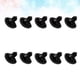 thumbnail image 3 of EeaseMX 200 piezas de nariz de oso de plástico para manualidades, color negro, para manualidades, álbumes de recortes, juguetes de peluche, tamaño 16 mm, 3 of 7