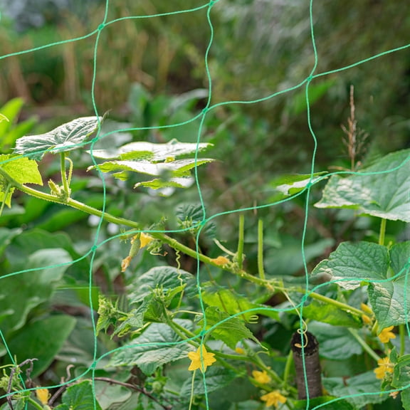 PTOOTP 1Set Heavy Duty Green Garden Trellis Netting for Runner Beans and Vegetables