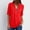 Red, variant on Idoravan Long Sleeve Shirts for Women Women's Summer Long Sleeve Shirts Zip Casual Tunic V-Neck Rollable Blouse Tops